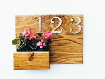 Small House Number- White Oak