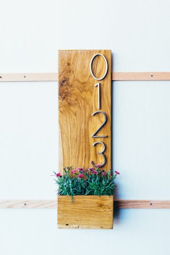 Large House Number- White Oak