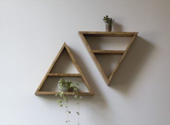 Triangle Floating Shelf II- White Oak